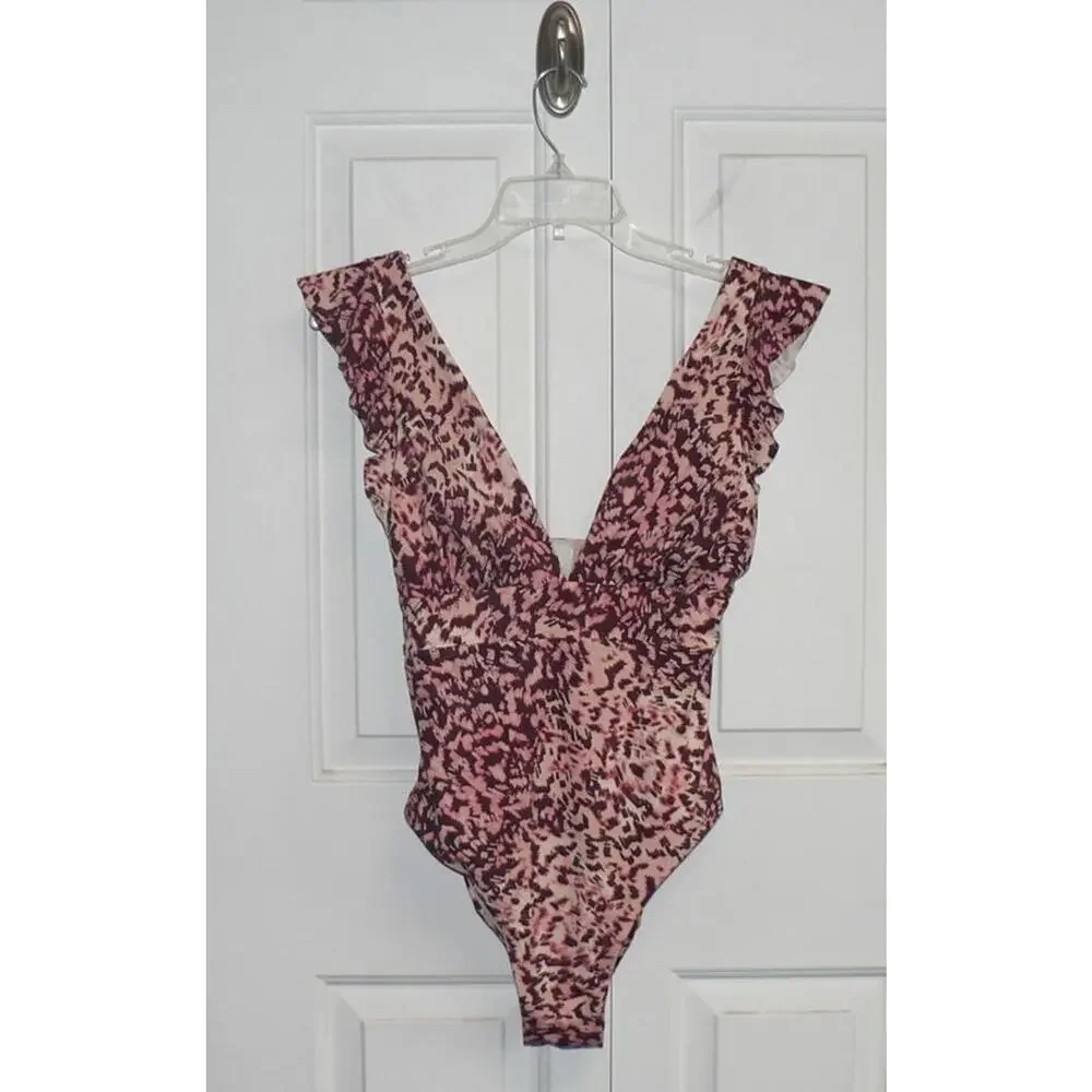 Chelsea28 Women's One-Piece Swimsuit in Pink Soft Sketch Texture Medium‎ $79